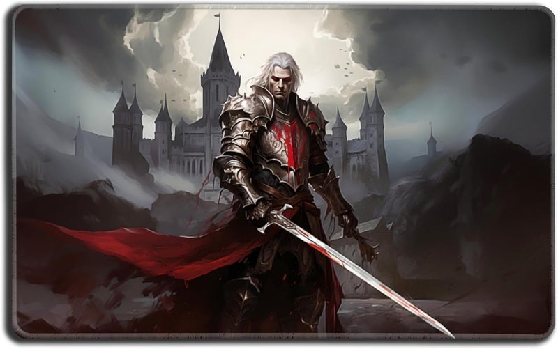 Digital Sorcery Studio Store Card Game Playmat - Premium Stitched Edge - Perfect for MTG Commander Decks (Edgar Vampire Knight) - Image 1